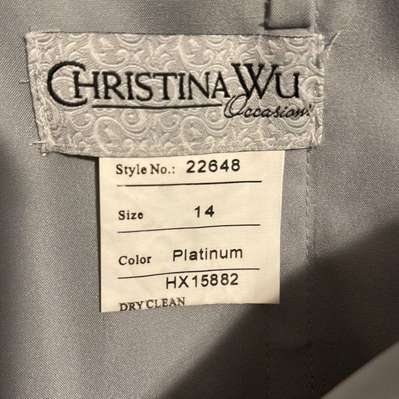 Christina Wu 22648 Gray Bridesmaid Dress - Picture 7 of 10